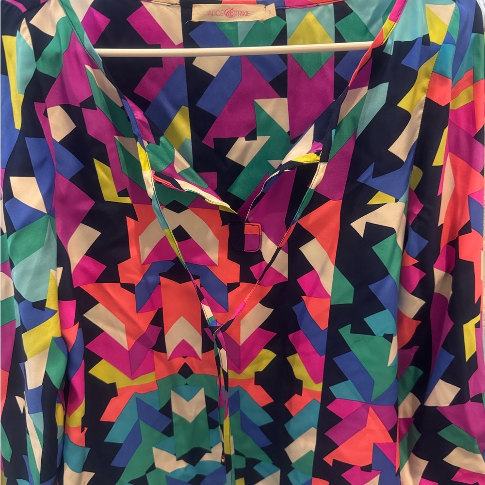 Alice & Trixie Vibrant Geometric Button Down Shirt